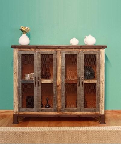 International Furniture Direct 900 Antique IFD969CONS4MC Rustic